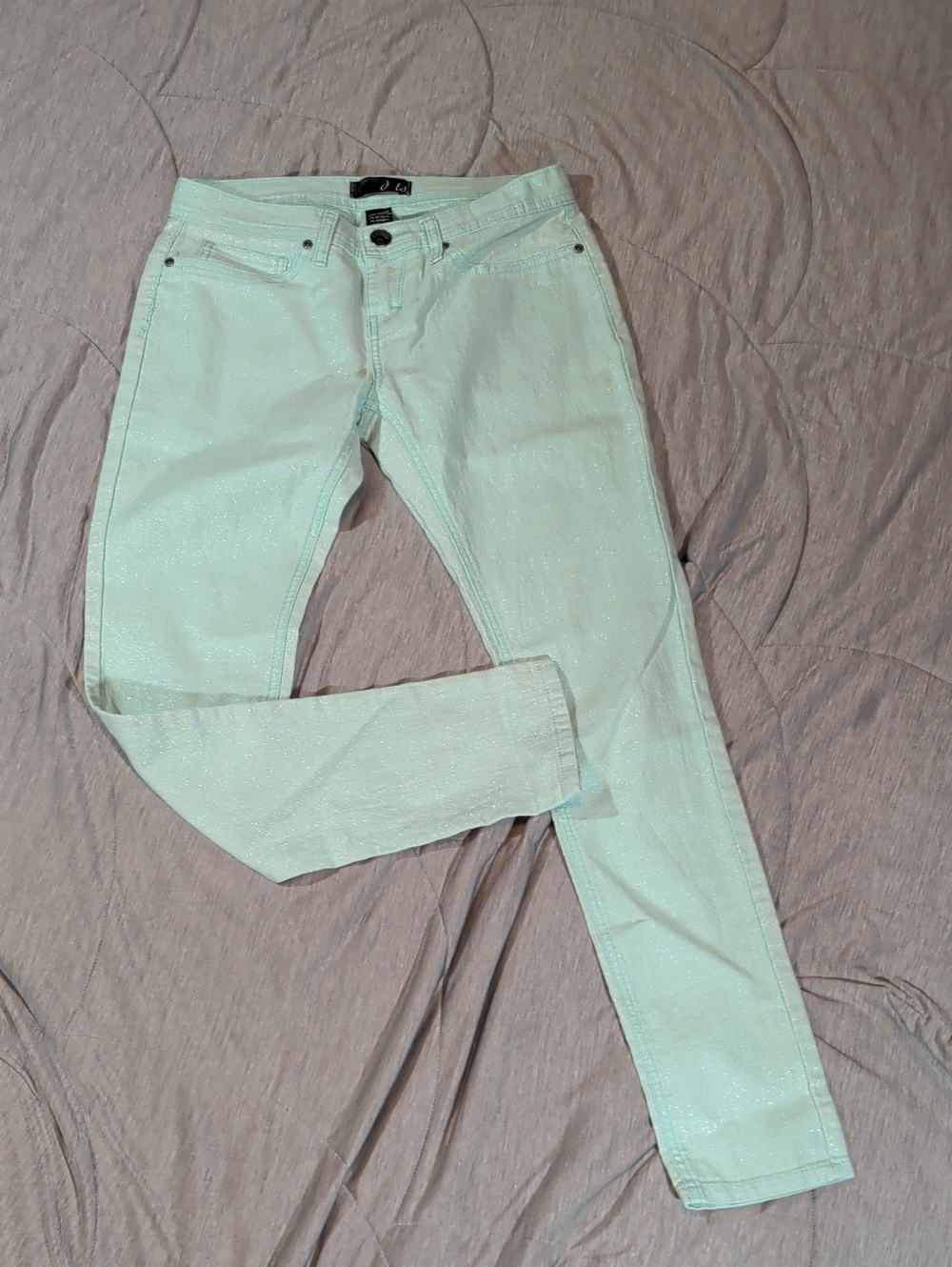 Dots Mint Sparkle Skinny Jeans